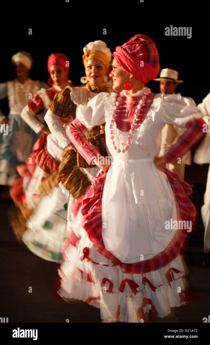 Folkloric dancers, Le Lo Lai Festival, Isla Verde, Puerto Rico Stock Photo