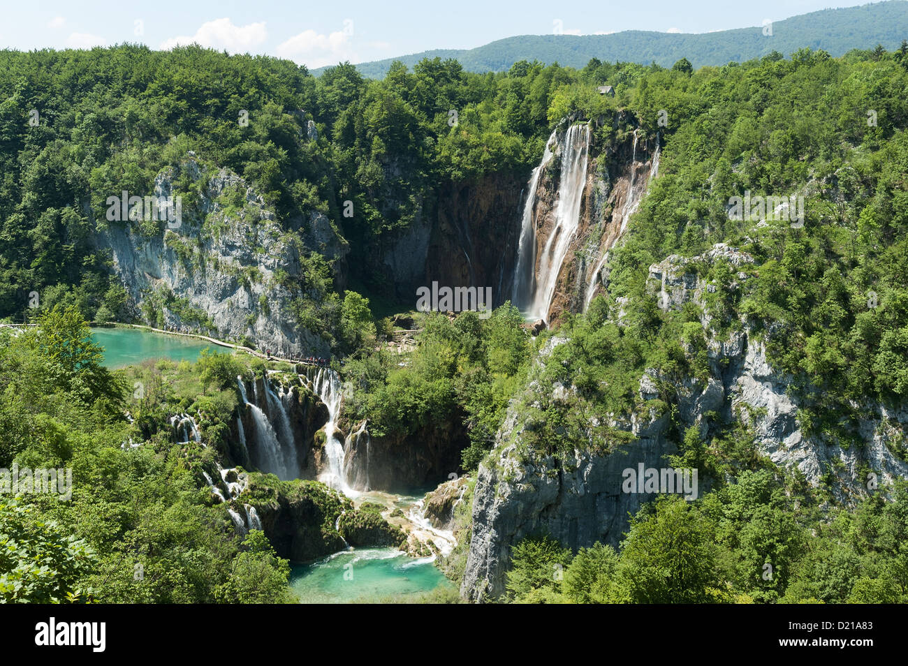 Elk192-1773 Croatia, Plitvice National Park, lower lakes, travertine pools Stock Photo