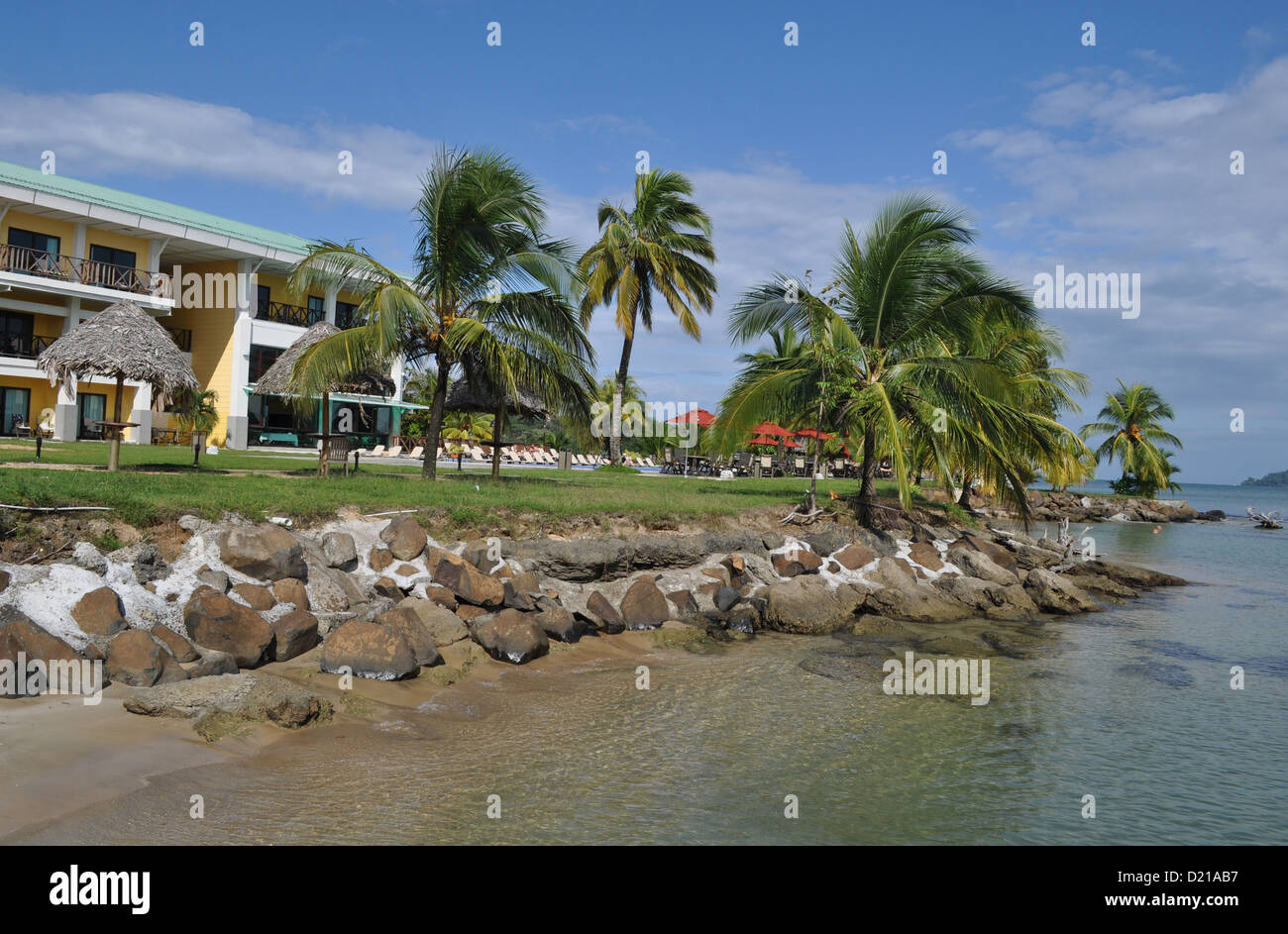 Bocas del Toro (Panama): Playa Tortuga Beach Resort Stock Photo