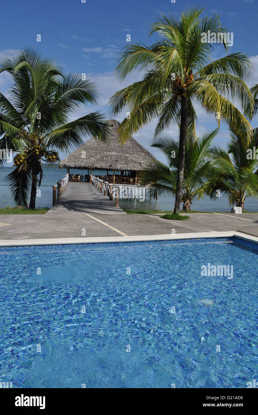 Bocas del Toro (Panama): Playa Tortuga Beach Resort Stock Photo