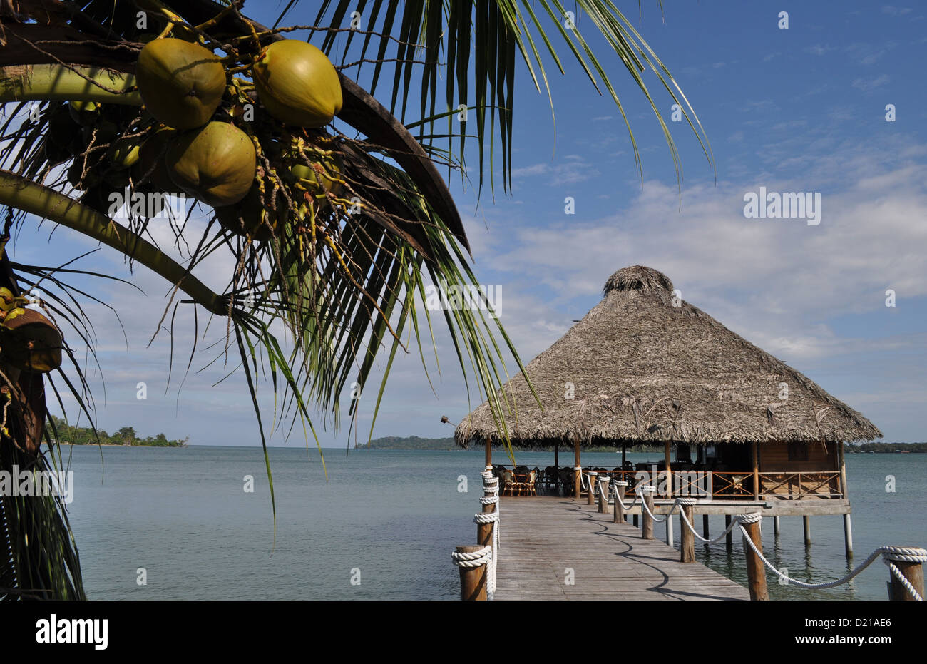 Bocas del Toro (Panama): Playa Tortuga Beach Resort Stock Photo