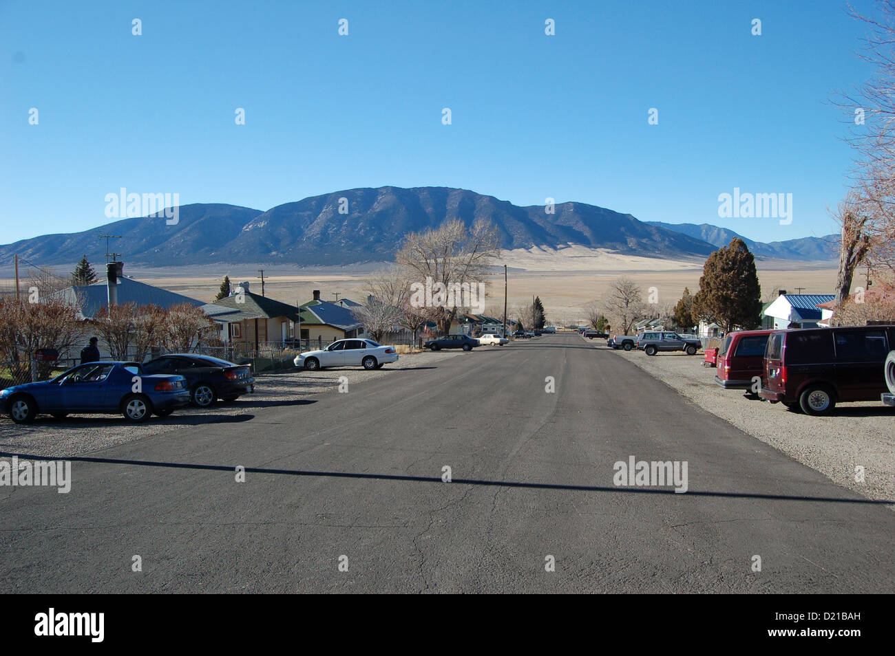landscape and buildings in mcgill,nv Stock Photo Alamy