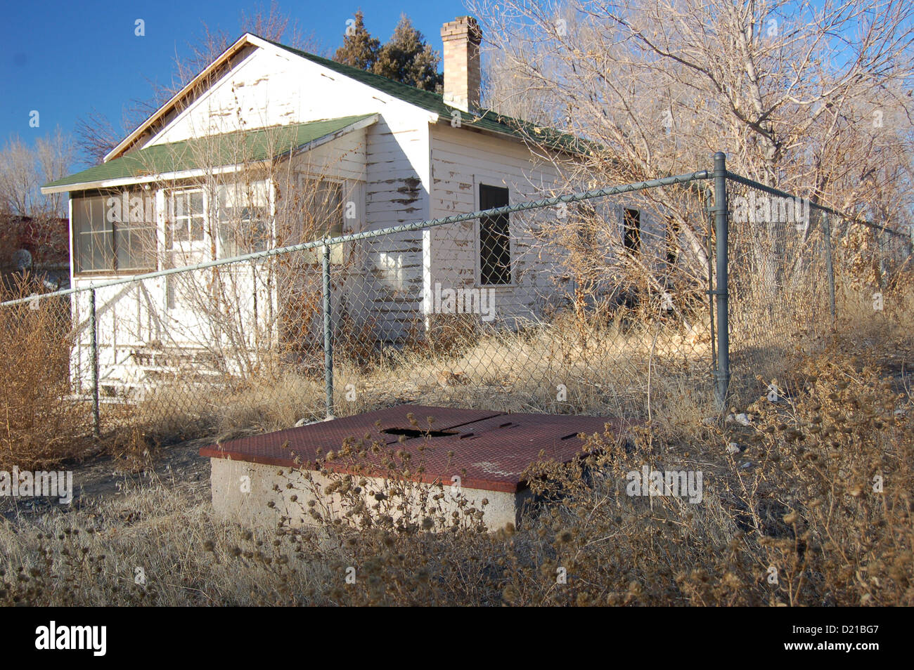 Old buildings in mcgill, nevada, usa Stock Photo Alamy