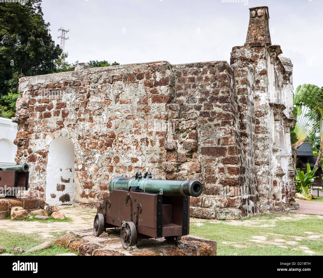 The historic Portuguese fort, A Famosa, in Malacca (Melaka), Malaysia Stock Photo