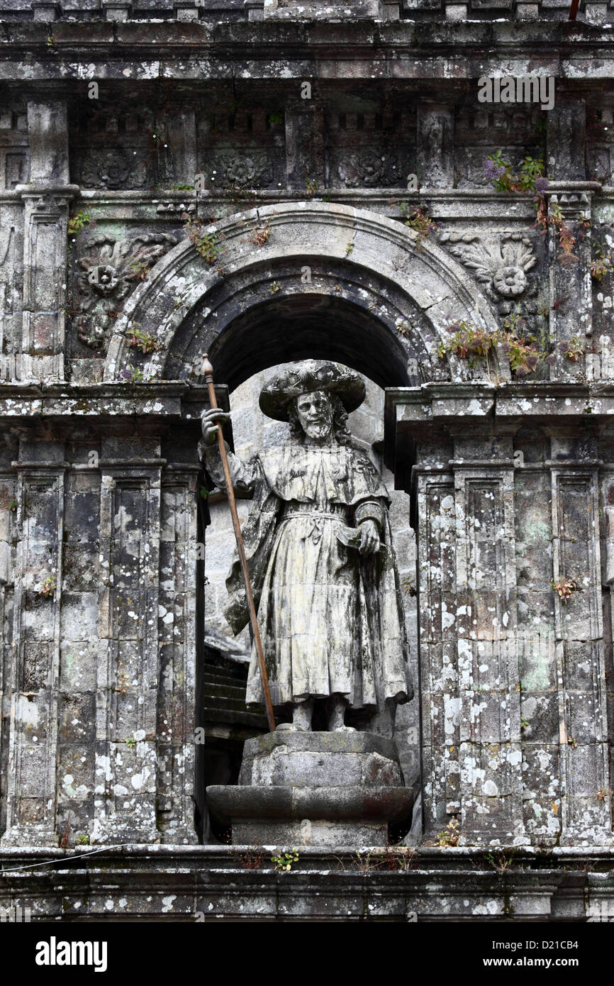 Statue of St James the Great above the Holy Door (Puerta Santa) of