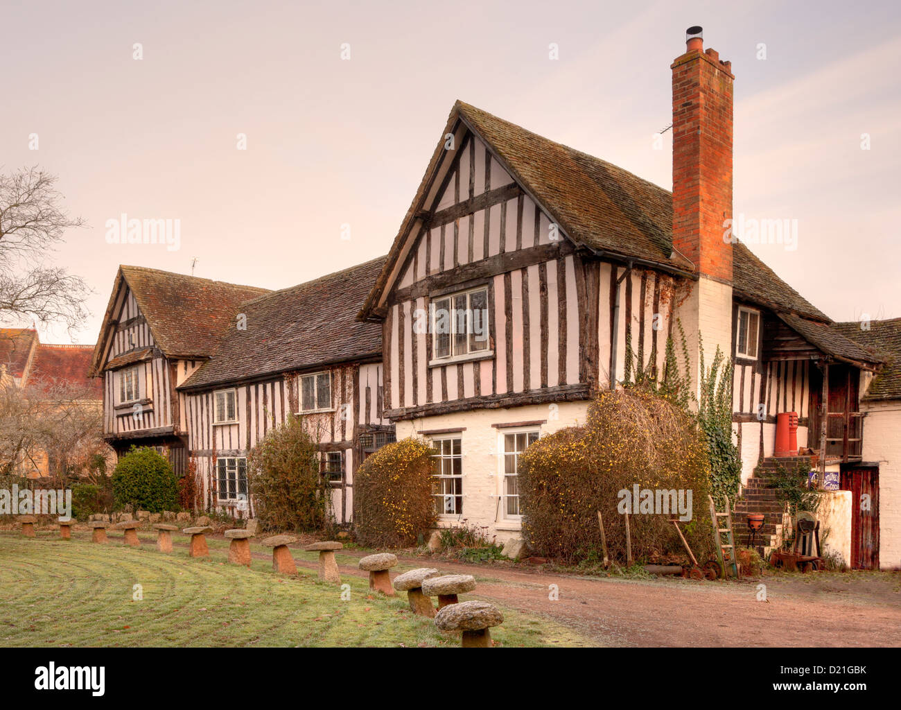 Tudor house, Warwickshire, England Stock Photo