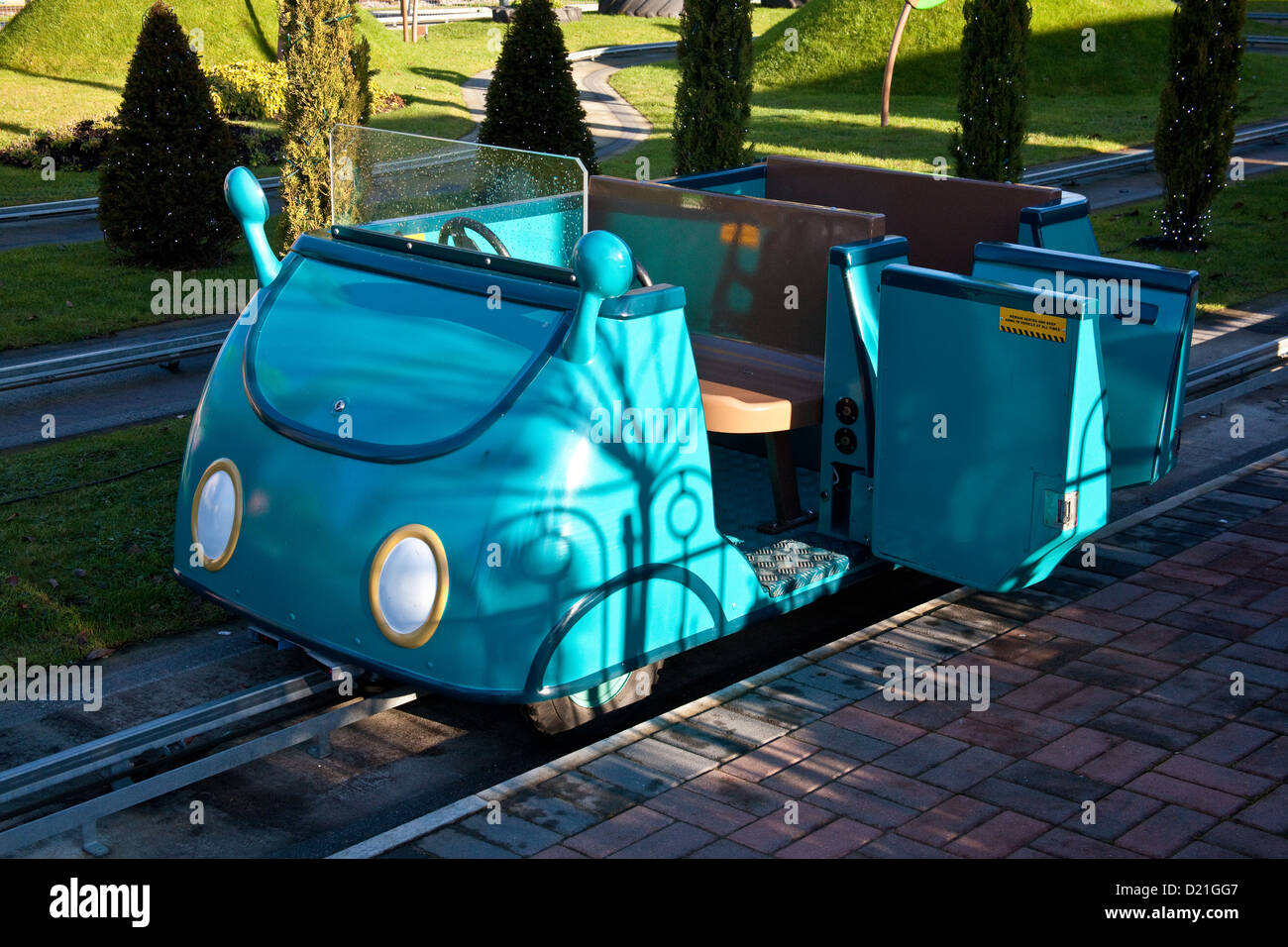 Daddy Pig's Car Ride, Peppa Pig world, Paultons Park, Southampton Stock