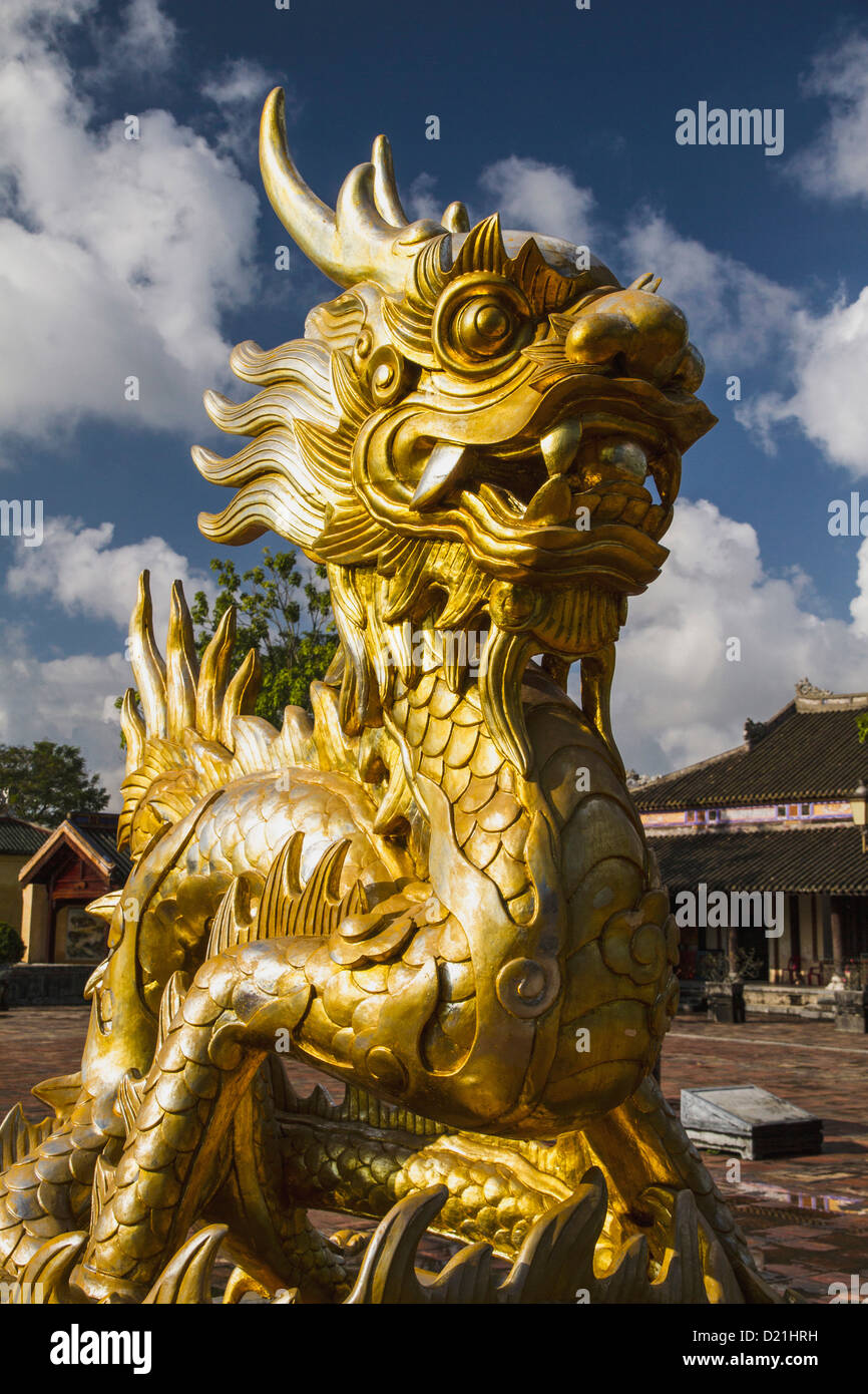 Vietnam, Hue, Famous dragon statue in Hue Citadel Stock Photo Alamy