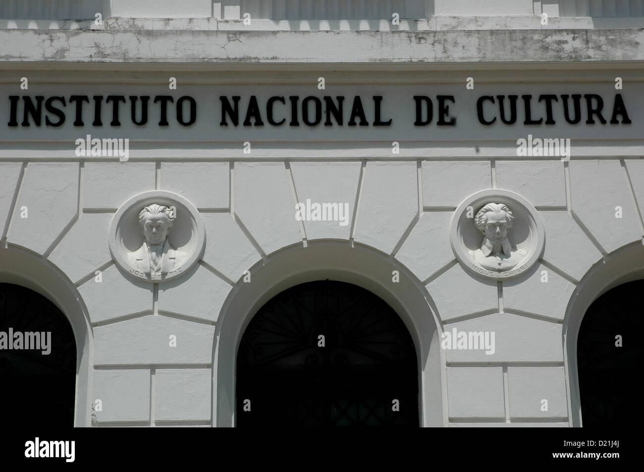 Ciudad de Panamá (Panama): the Istituto Nacional de Cultura, in Plaza de Francia, Casco Viejo Stock Photo