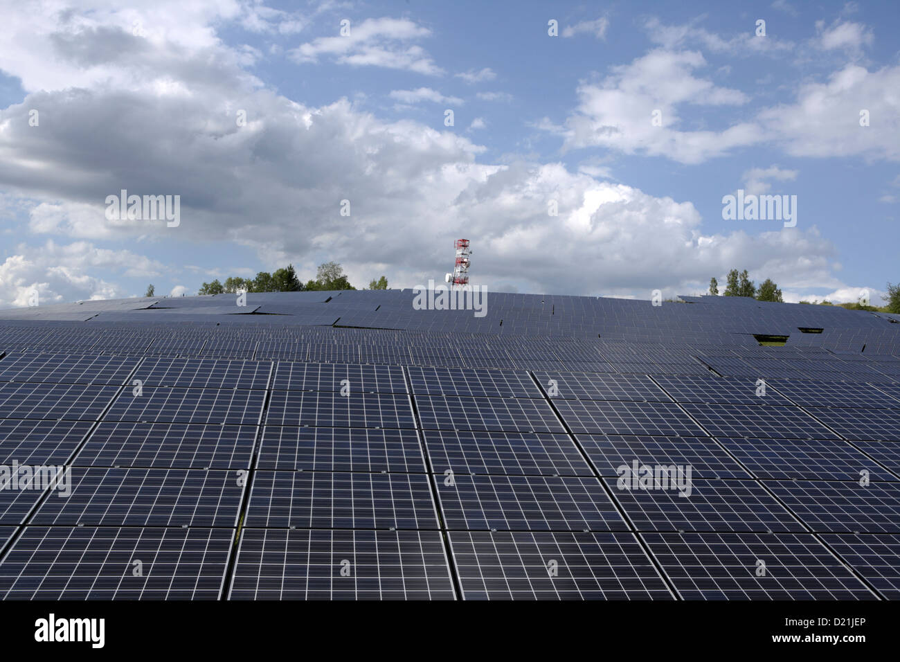 photovoltaics  system, power plant, Karlovy Vary, Czech Republic, Europe Stock Photo