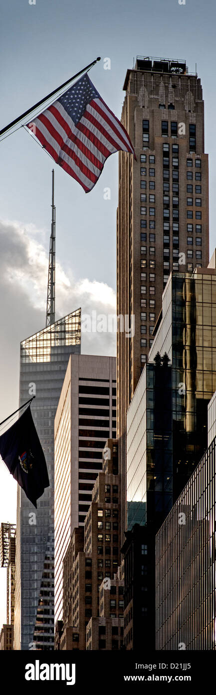 42 th street, Skyscraper, Bank of America, New York, USA Stock Photo