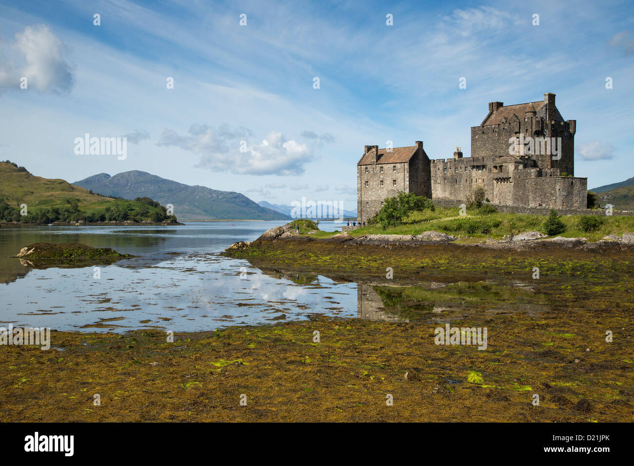 Eilean Donan Castle at Loch Duich, Near Dornie, Highland, Scotland, United Kingdom Stock Photo