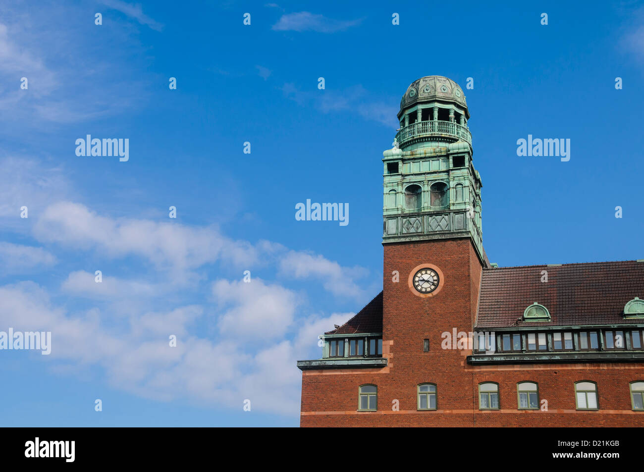 The tower of Malmo train station, Malmo, Sweden Stock Photo