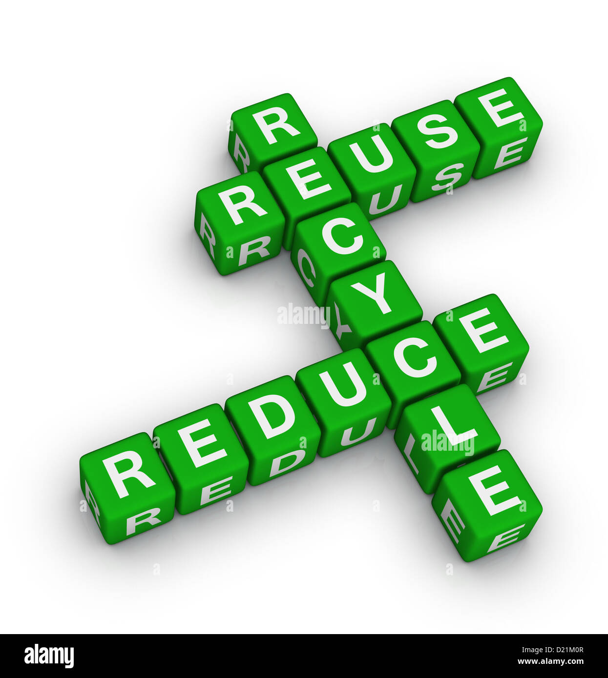 crossword with words reuse, reduce and recycle Stock Photo - Alamy