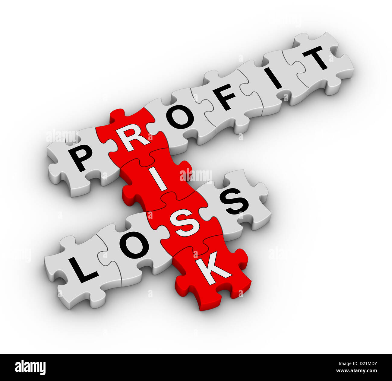 risk management jigsaw puzzle Stock Photo - Alamy