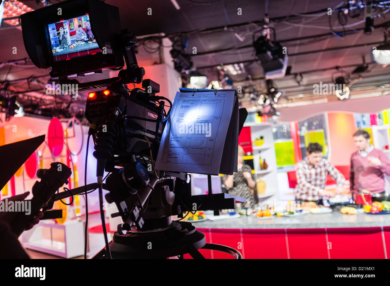 A Live broadcast of S4C welsh language afternoon magazine programme ...