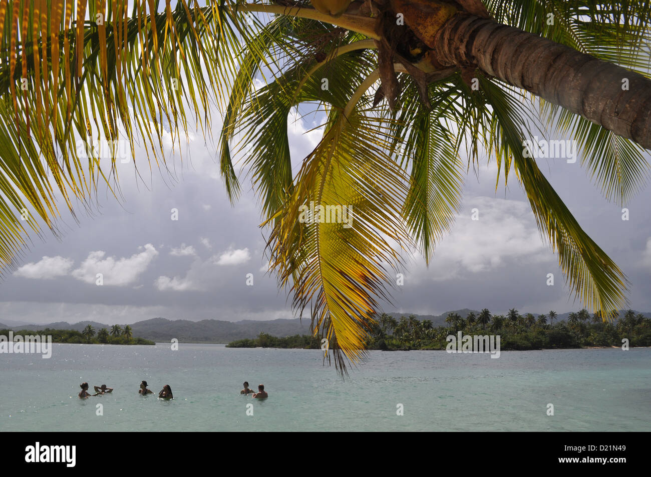 San Blás (Panama): Diadup, little island of Kuna Yala Stock Photo