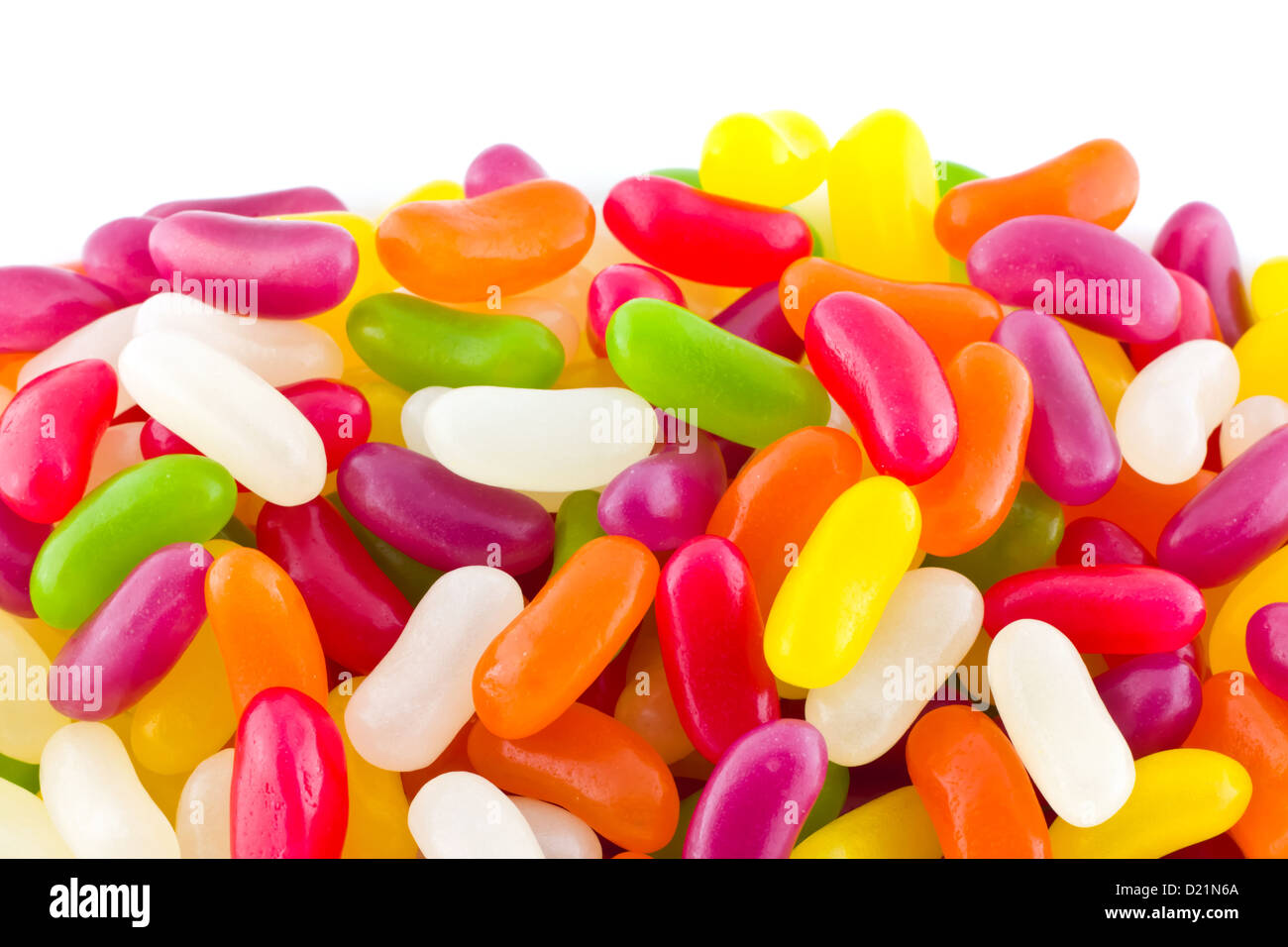 Jelly Beans on White Stock Photo Alamy