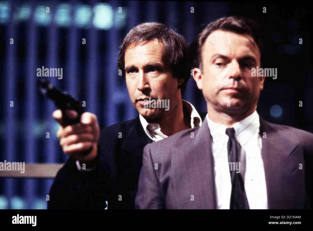 Jagd Auf Einen Unsichtbaren  Memoirs Invisible Man  Chevy Chase, Sam Neill Nick (Chevy Chase,l) soll von CIA-Agent David Stock Photo