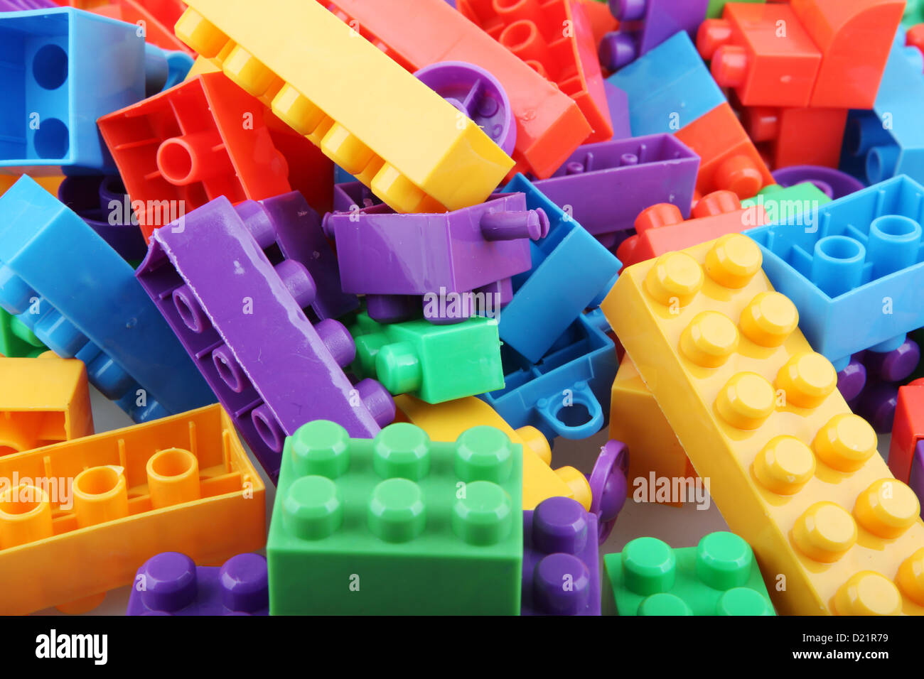 Plastic building blocks Stock Photo Alamy