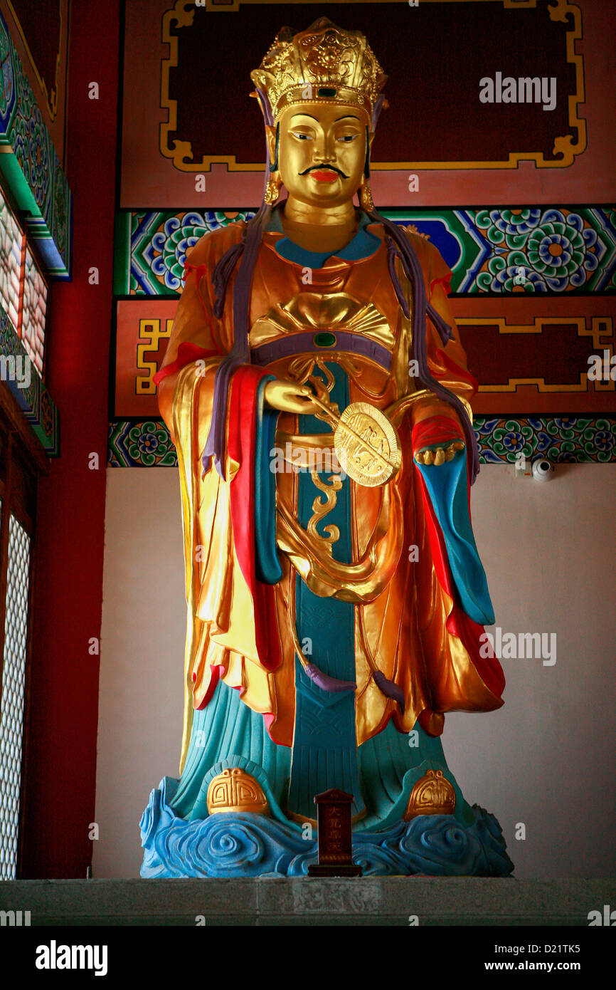 Iconic statue displayed inside the Chongsheng Temple in the grounds of the Three Pagodas Park in Dali, Yunnan, Southwest, China Stock Photo