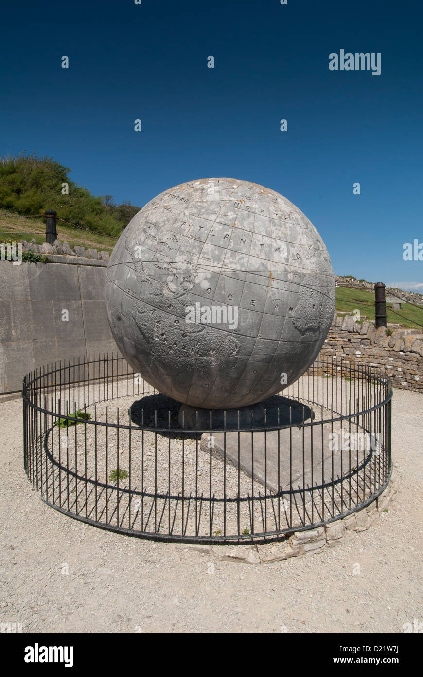 Great Globe Durlston Head Country Park Stock Photo