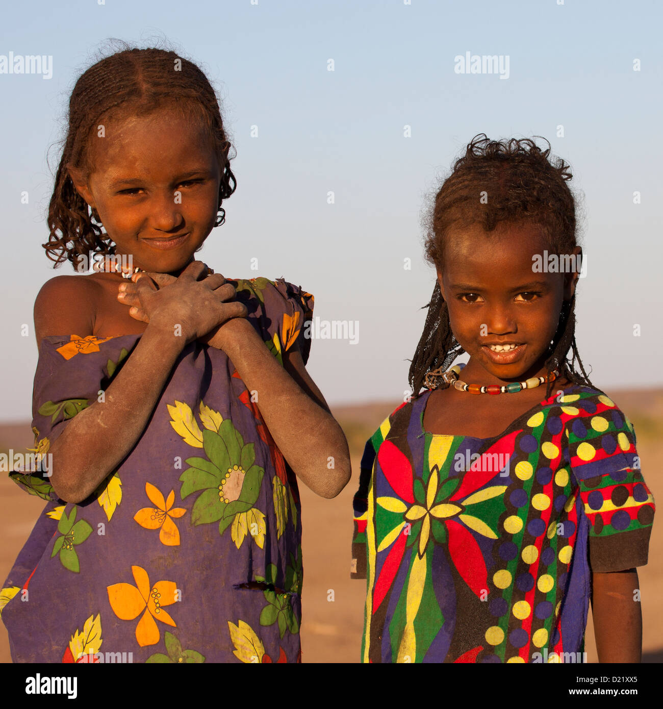 Young Afar Tribe Girls, Assaita, Afar Regional State, Ethiopia Stock ...