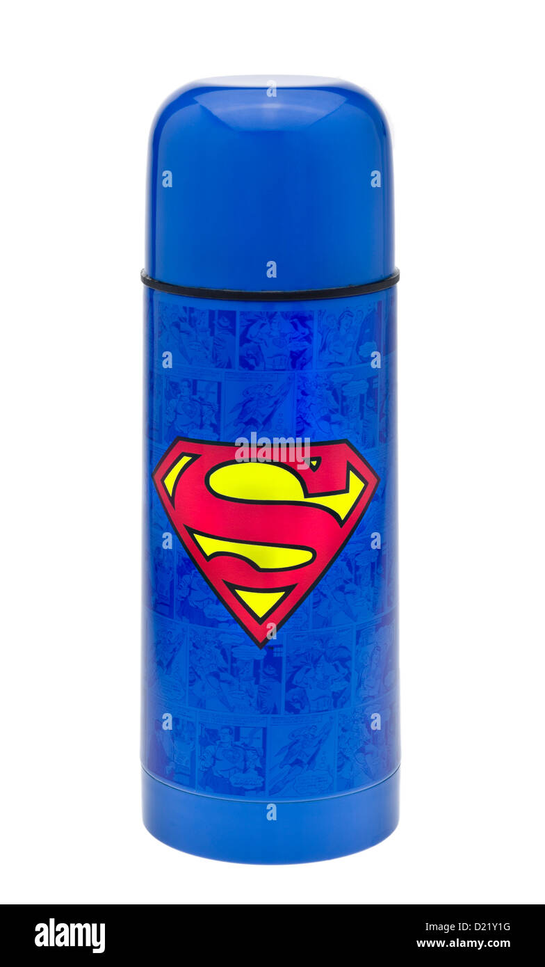 Superman Flask. Stock Photo