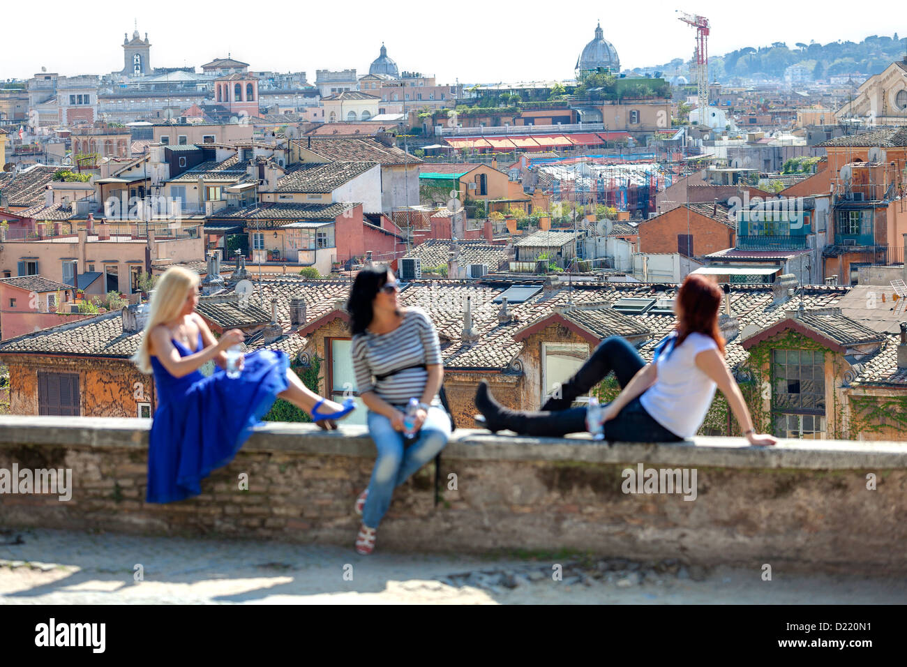 Friends visiting Rome Italy Stock Photo