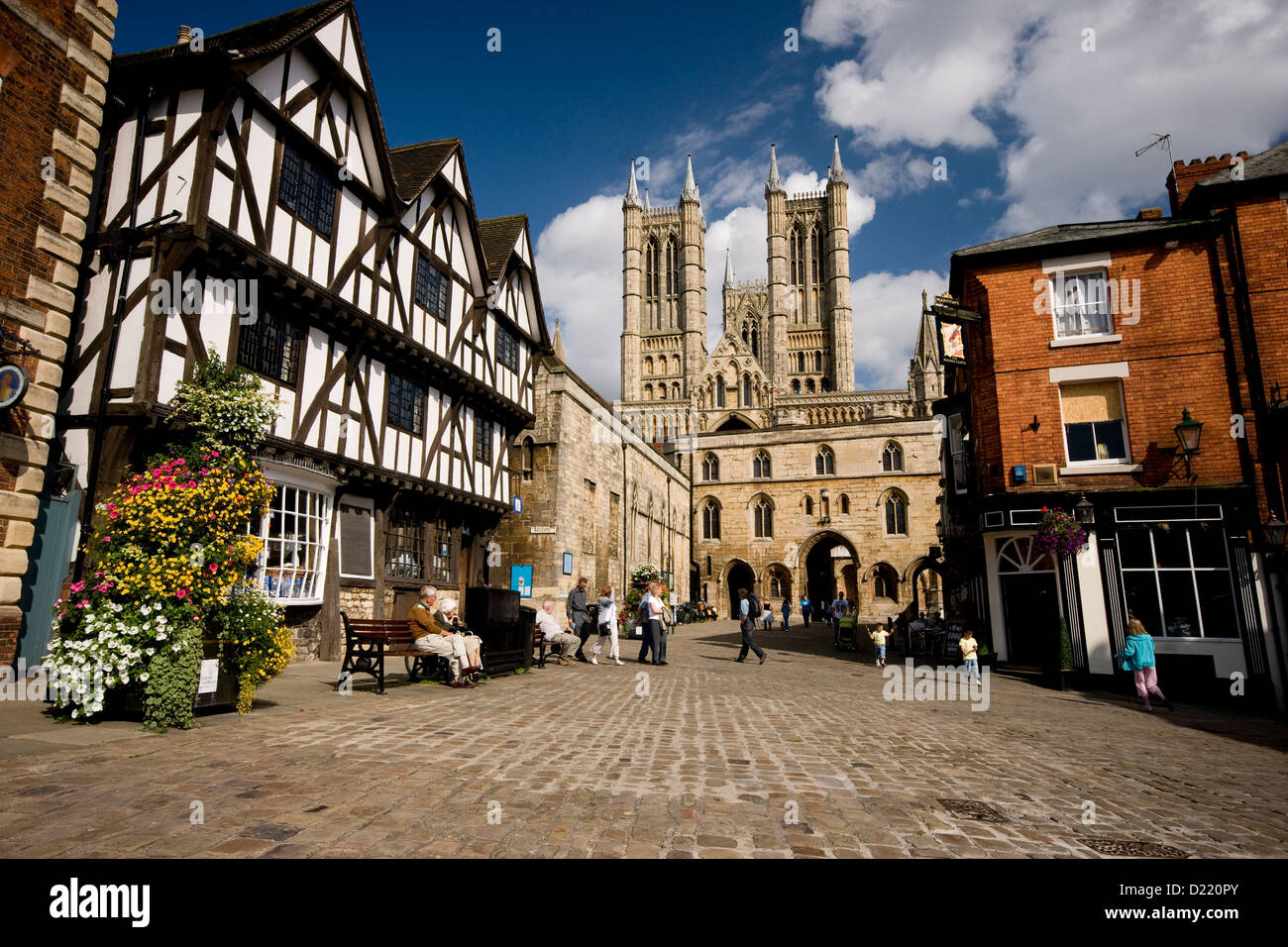 Lincoln Cathedral West Front seen from Castle Square Stock Photo - Alamy