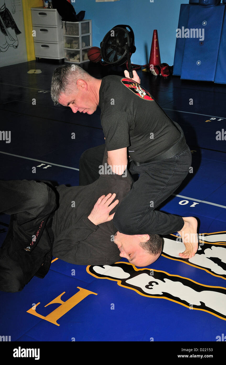 Hapkido Black Belt combatants practicing their art at a Martial Arts