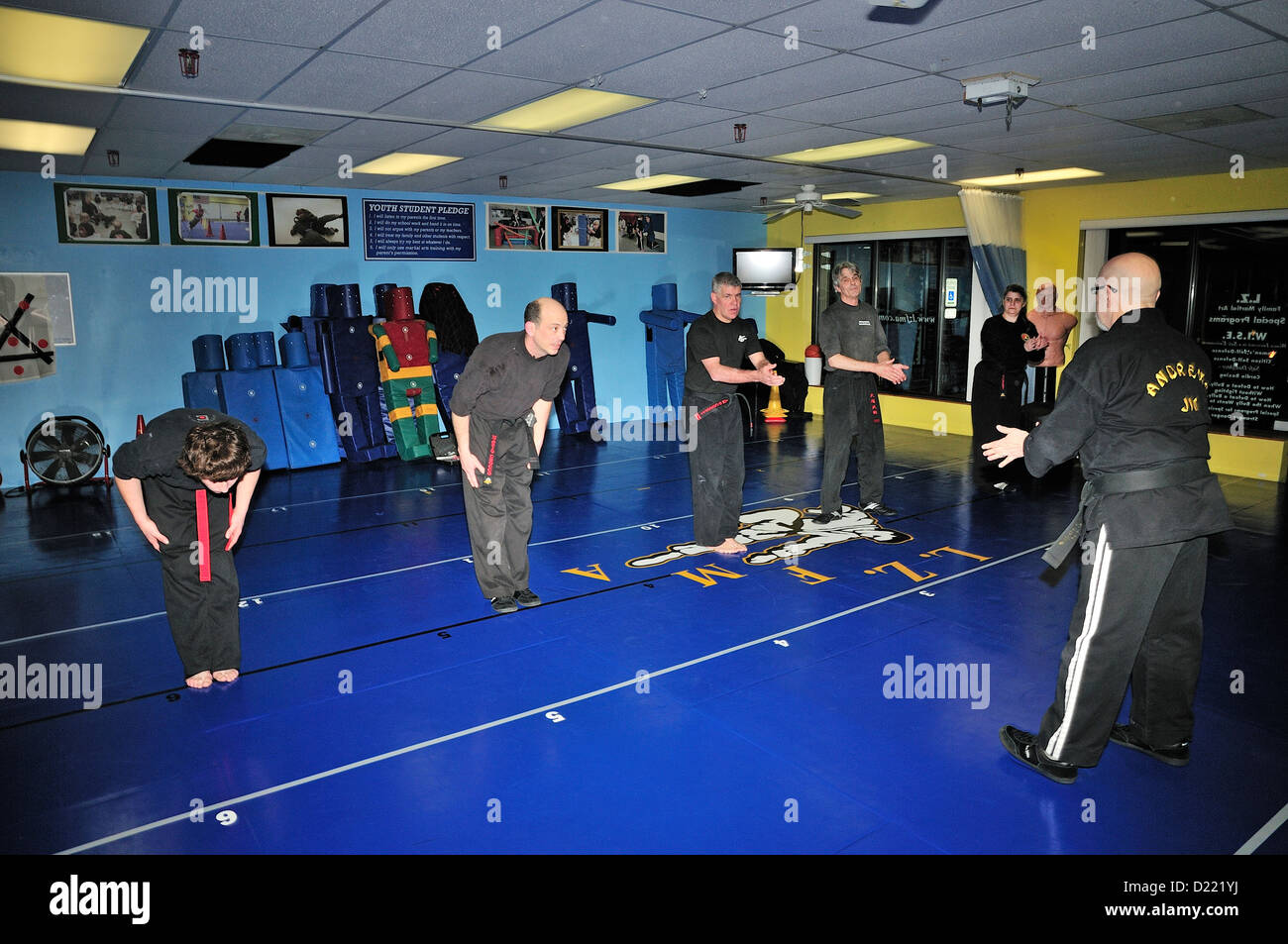 Hapkido Black Belt combatants practicing their art at a Martial Arts