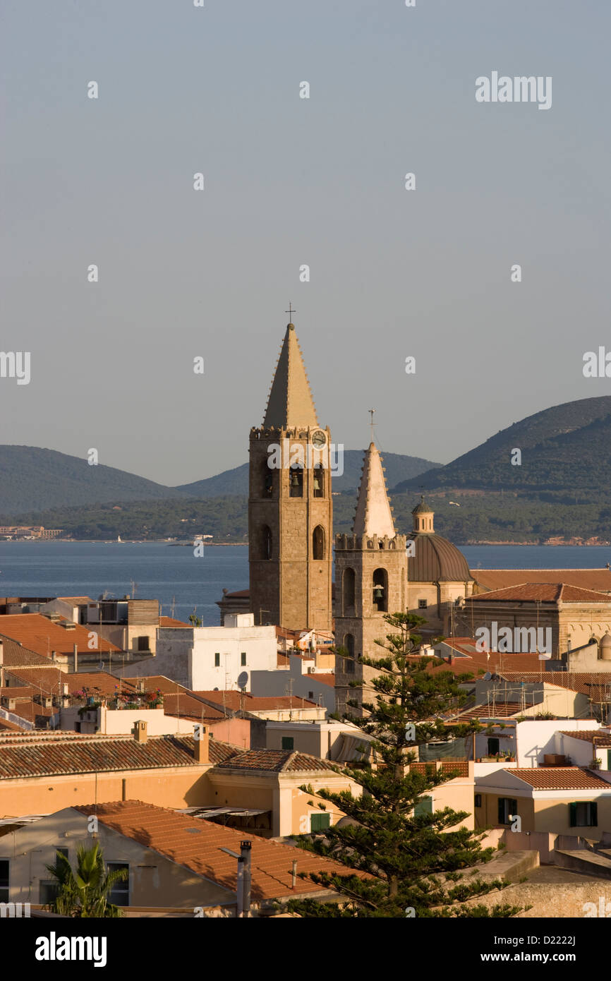Sardinia: Alghero - centro storico view Stock Photo