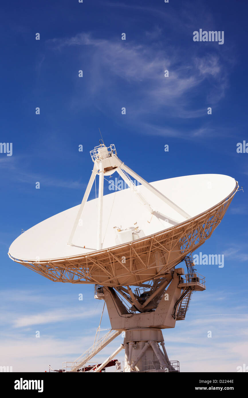 A giant radio telescope dish in the Very Large Array (VLA), New Mexico. Stock Photo