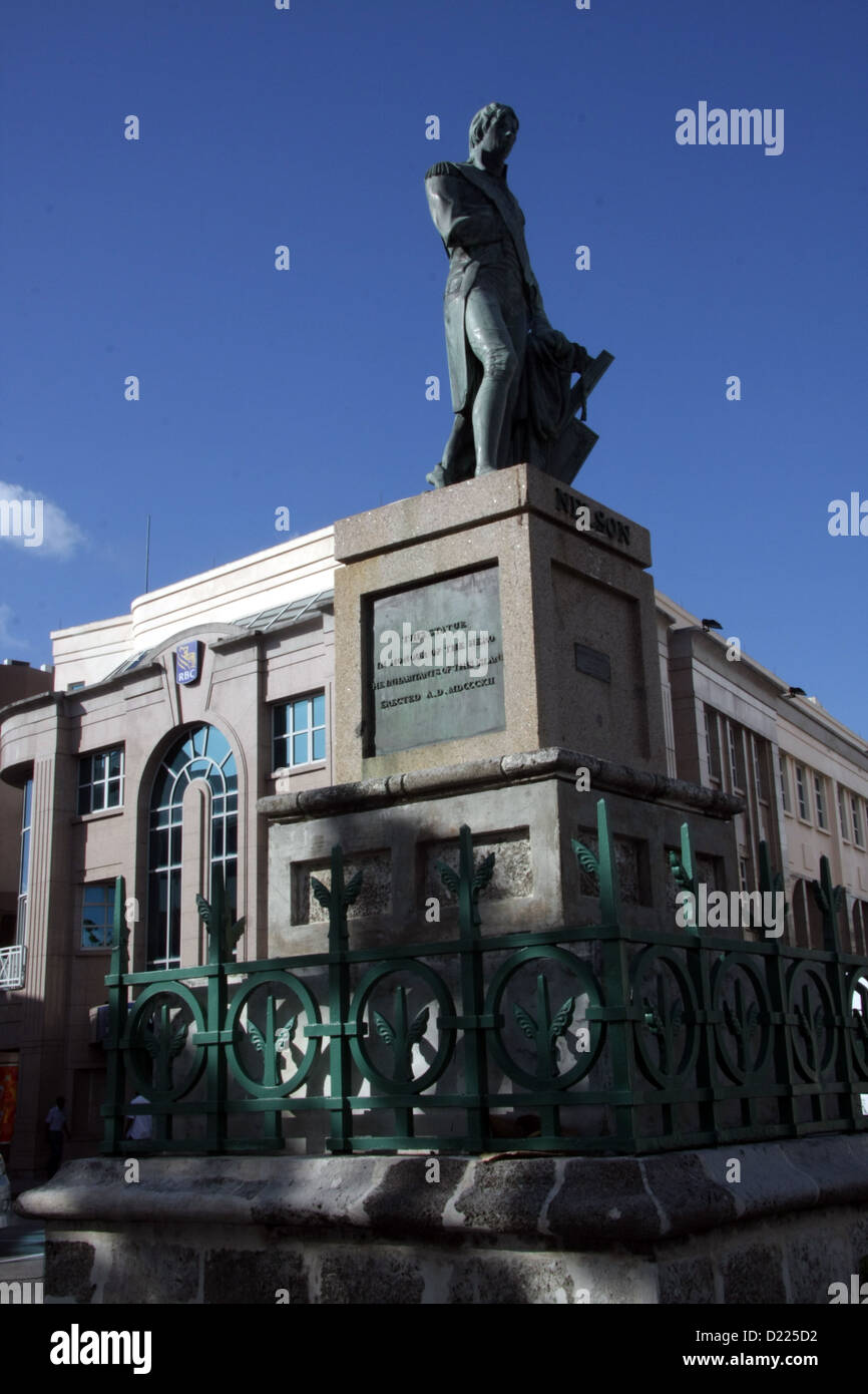 statue of Nelson in Bridgetown, Barbados Stock Photo Alamy