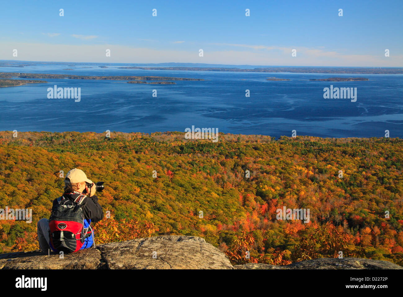 View of Penobscot Bay From Bald Rock Mountain Trail, Camden, Maine, USA Stock Photo Alamy