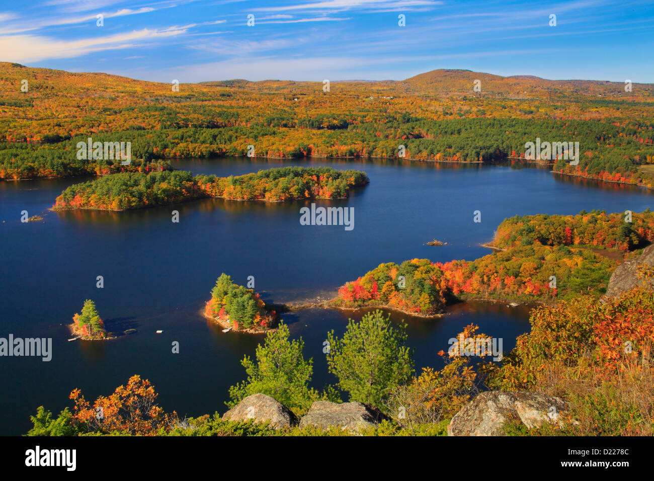 Maiden Cliff, Megunticook Lake, Maiden Cliff Trail, Camden, Maine, USA