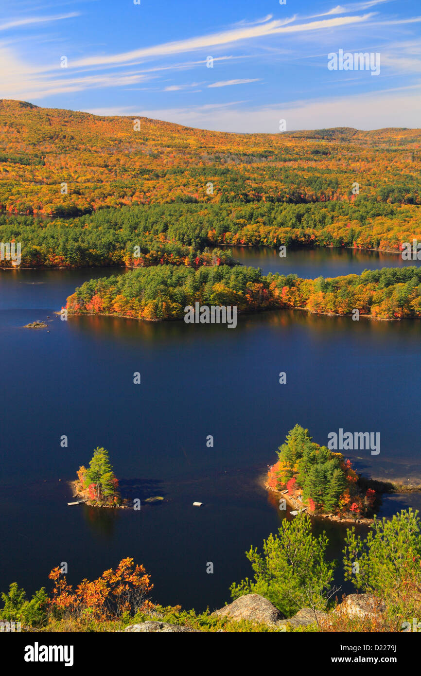 Maiden Cliff, Megunticook Lake, Maiden Cliff Trail, Camden, Maine, USA
