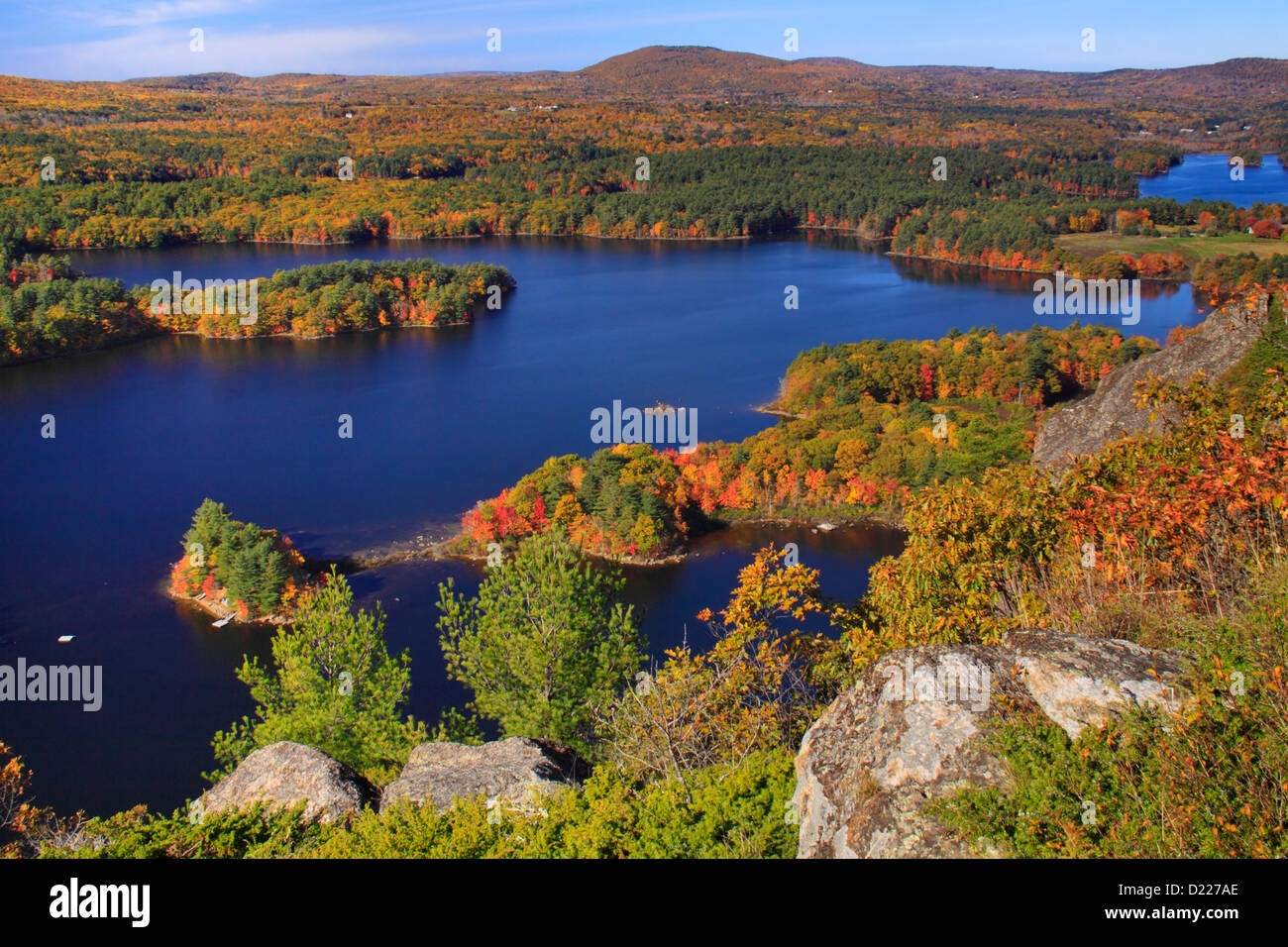 Maiden Cliff, Megunticook Lake, Maiden Cliff Trail, Camden, Maine, USA