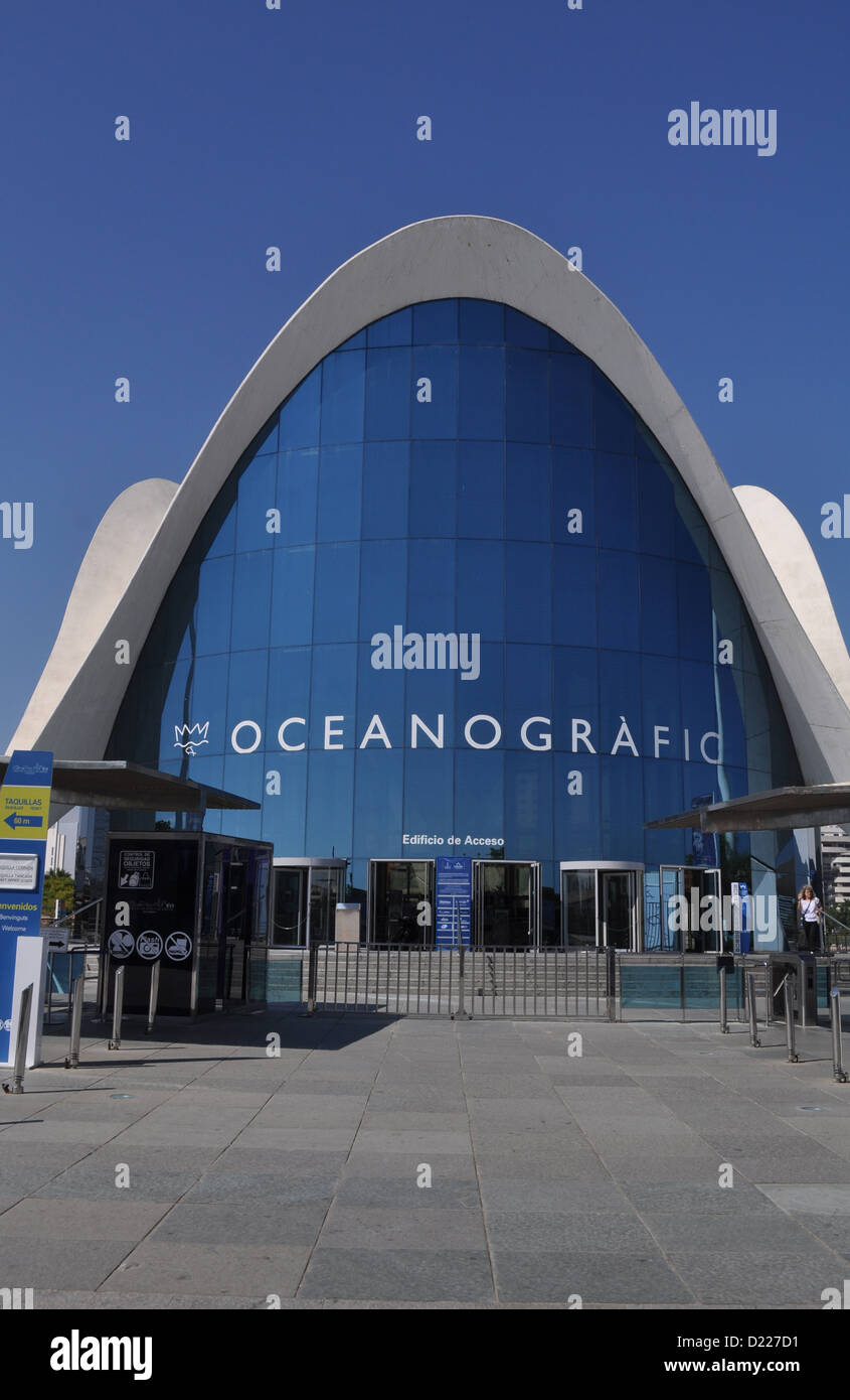 Valencia, Spain: the Oceanogràfic, at Ciudad de las Artes y Las Ciencias Stock Photo