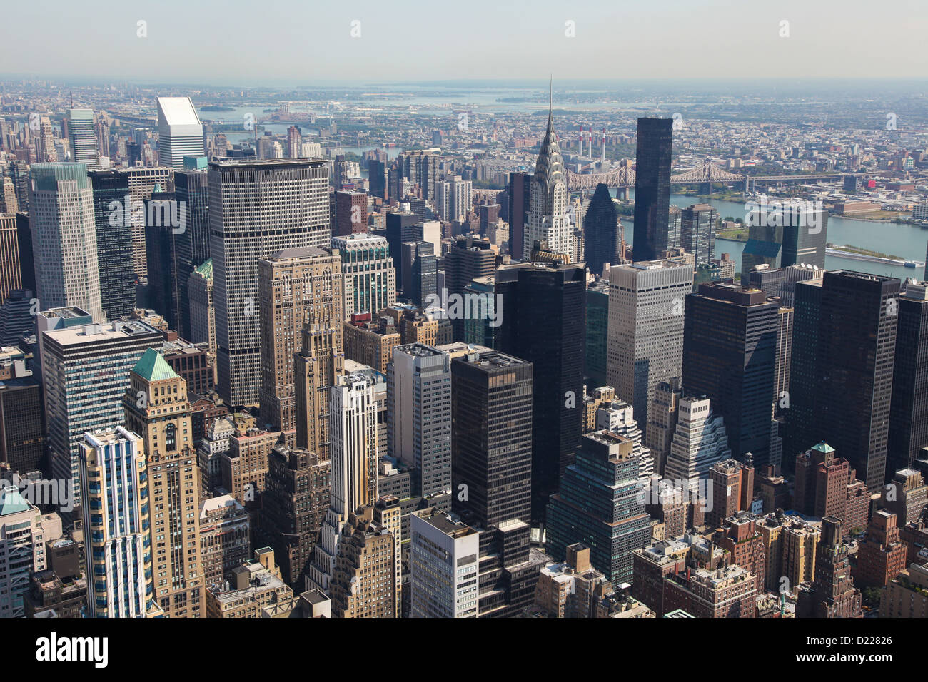 Skyline of Manhattan in New York City, United States Stock Photo