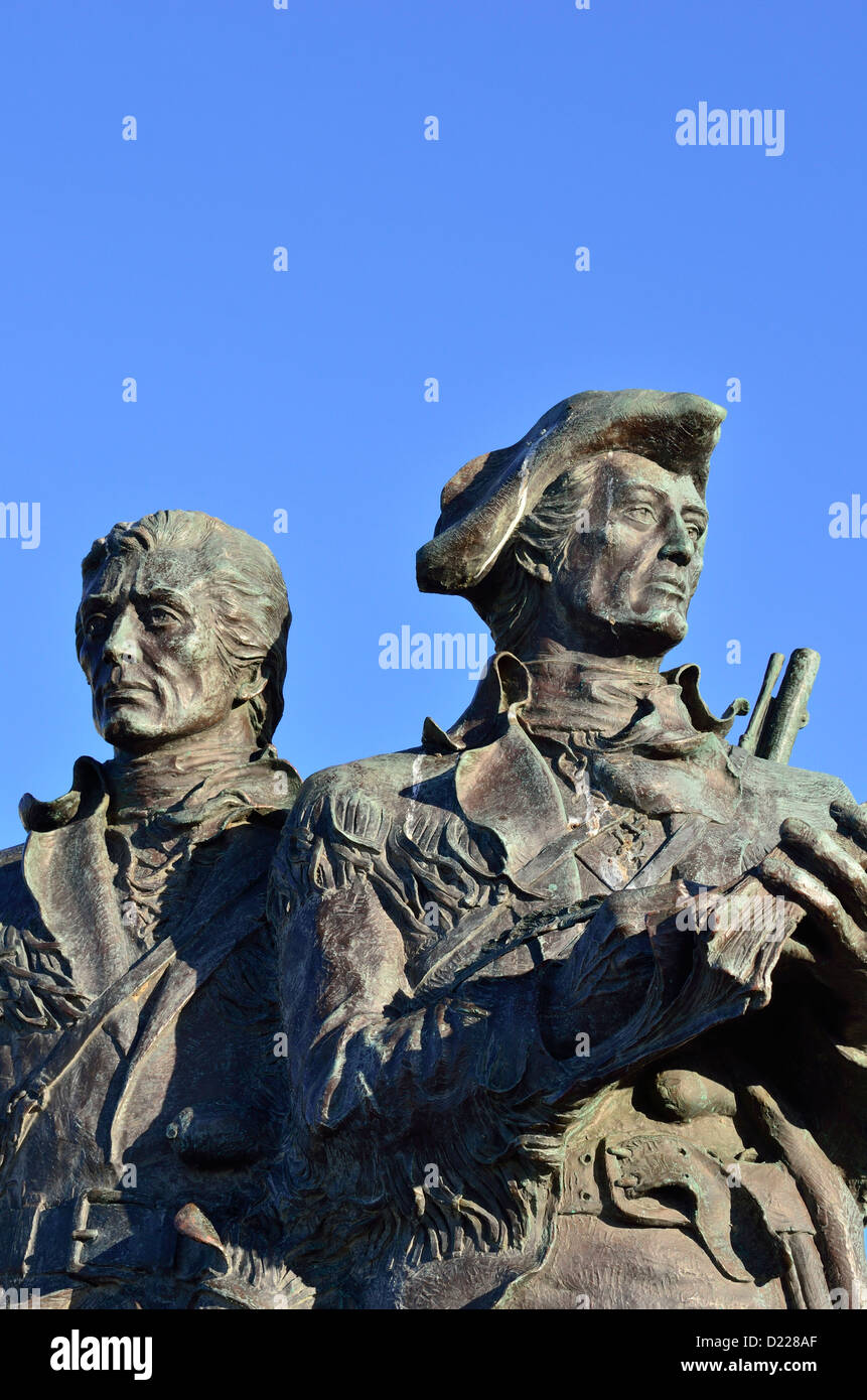 Lewis and Clark statue, Seaside, OR 130102 x0973 Stock Photo