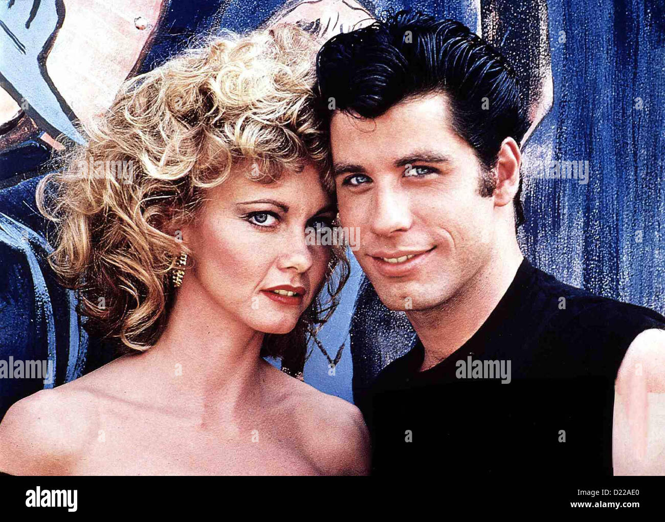 Schmiere  Grease  Olivia Newton-John,John Travolta Durch ihre Freundschaft zu Danny (John Travolta) verwandelt sich die biedere Stock Photo