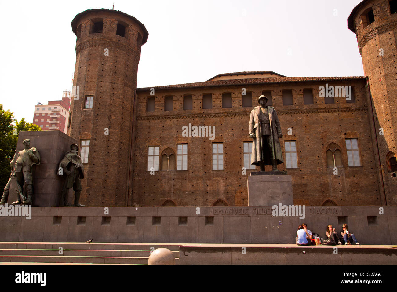 The Emanuele Filiberto Duca D'Aosta monument in Turin Italy Stock Photo