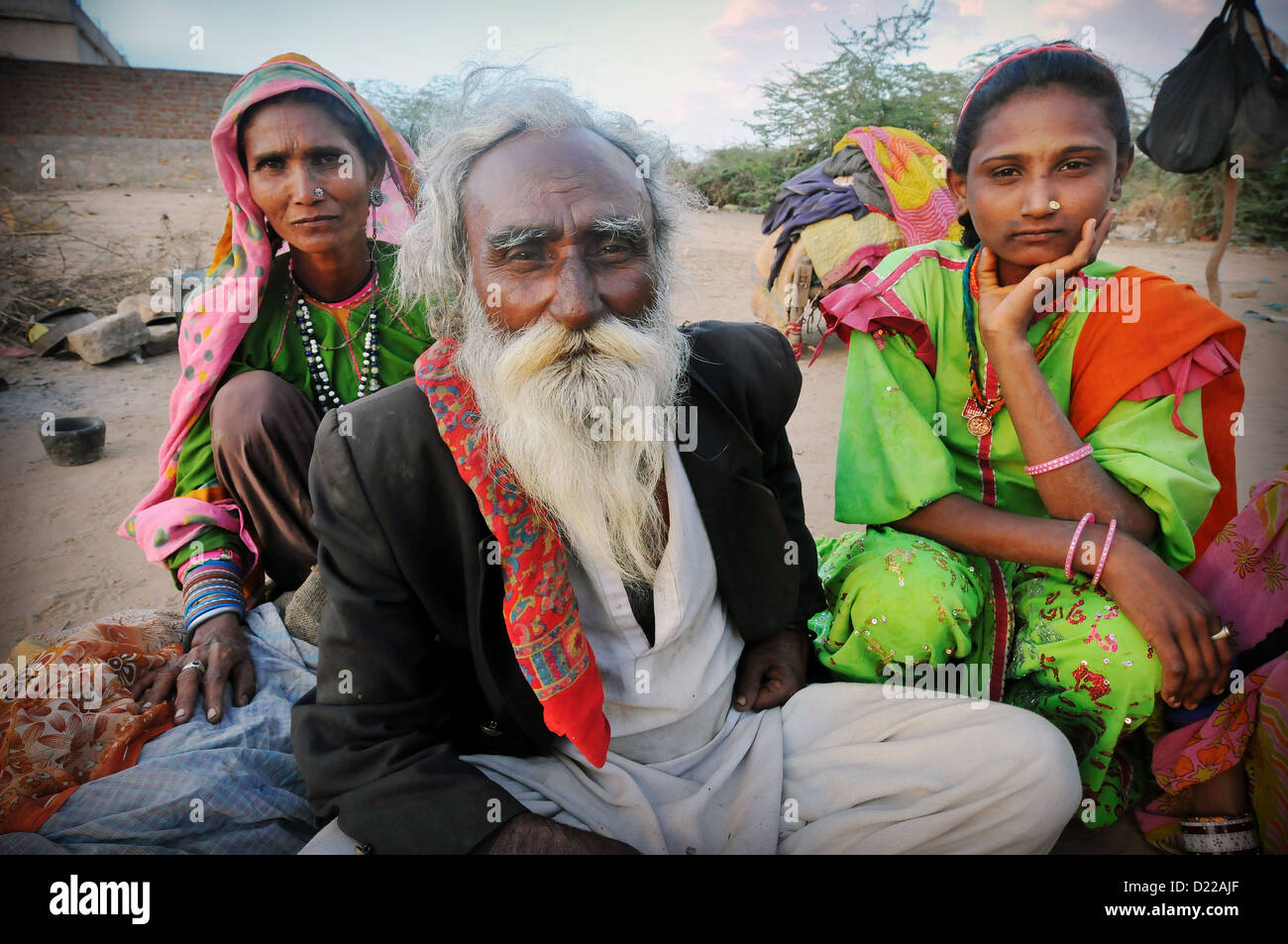 Indian Gypsies in Rajasthan Stock Photo