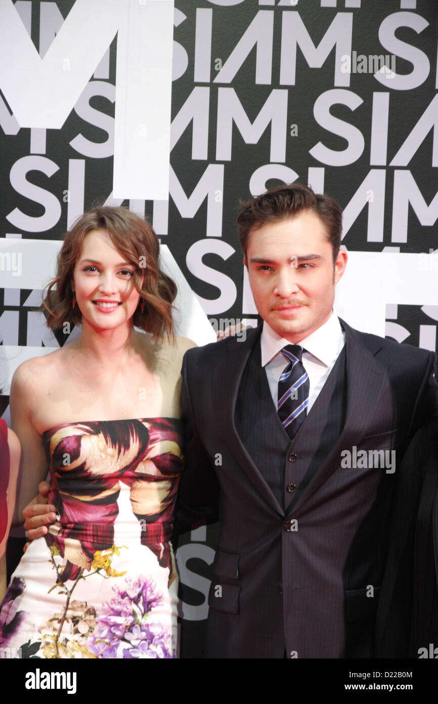 Bangkok Thailand 11th Jan 2013 Leighton Meester And Ed Westwick During Siam Center Grand Reopening In Bangkok Siam Center Was Built 40 Years Ago As Thailand S First Shopping Centre Stock Photo Alamy