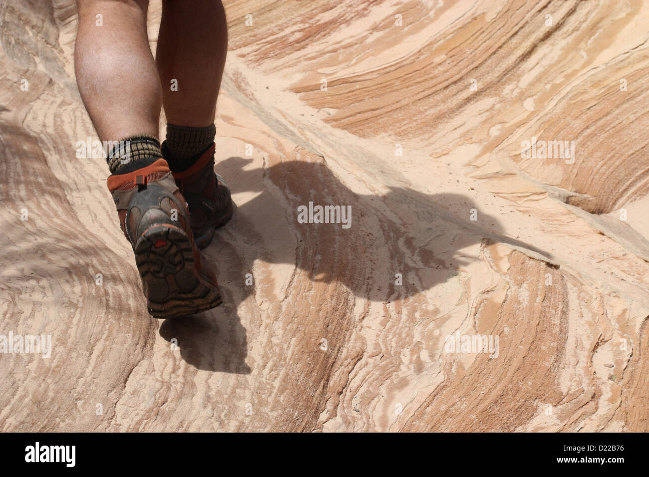 Hiking boots in Utah Stock Photo Alamy