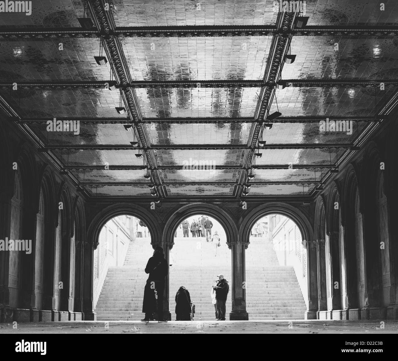 The Lower Level of Bethesda Terrace, Central Park. Stock Photo