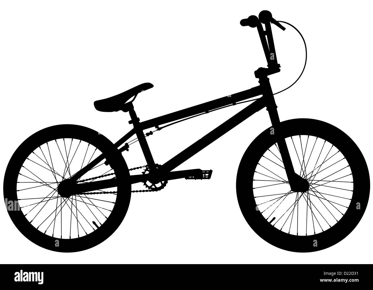 BMX bike silhouette on white background Stock Photo 52914597 Alamy