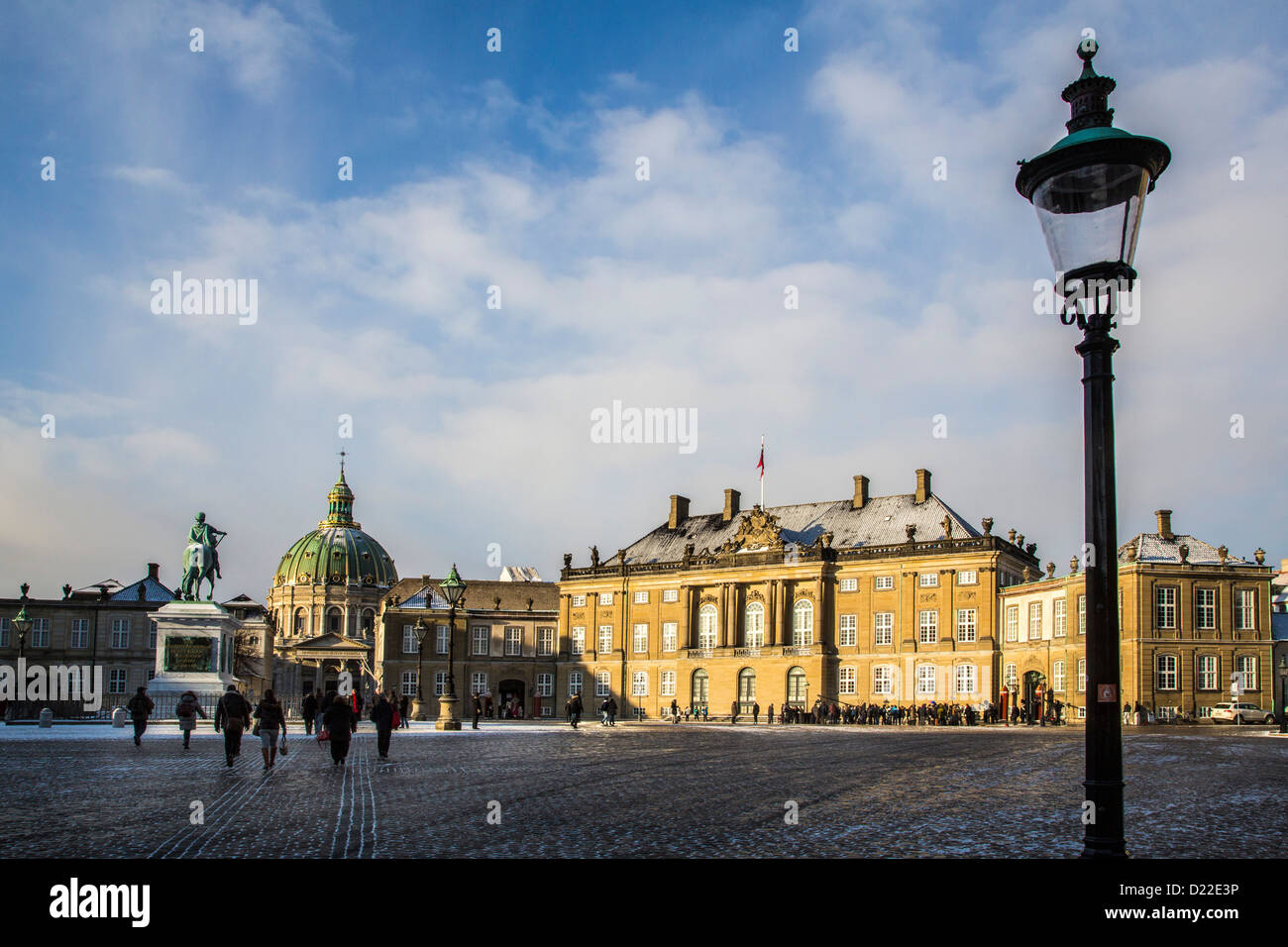 Amalienborg, Palace, royal palace. In winter. Copenhagen, Denmark, Europe Stock Photo